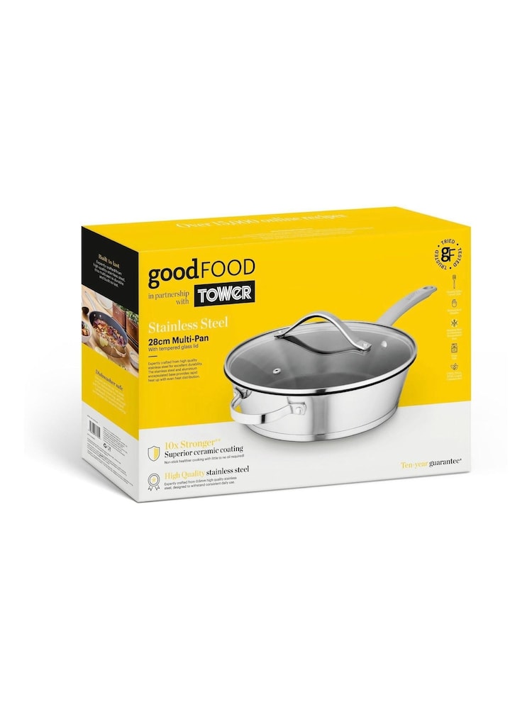 Good Food Stainless Steel Multi-Pan with Tempered Glass Lid - Image 10 of 10
