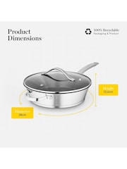 Good Food Stainless Steel Multi-Pan with Tempered Glass Lid - Image 6 of 10