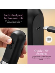 Good Food Black Rechargeable Duo Salt and Pepper Mill - Image 4 of 10