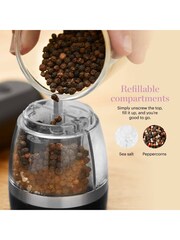 Good Food Black Rechargeable Duo Salt and Pepper Mill - Image 5 of 10