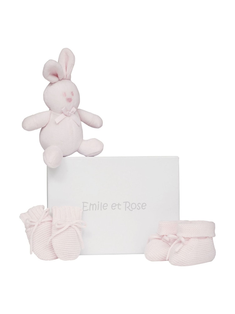 Emile Et Rose Kelsey Knitted Mitt Boottee & Toy Gift Set - Image 1 of 2