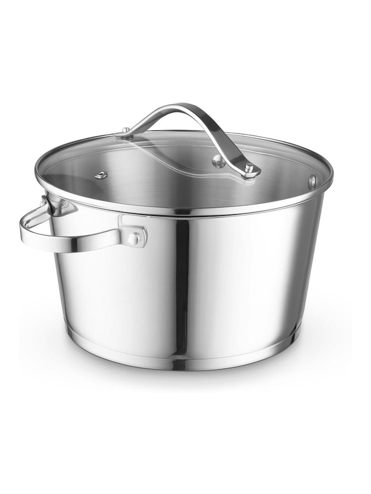 Good Food Stainless Steel Casserole Pan with Tempered Glass Lid - Image 1 of 10