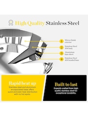 Good Food Stainless Steel Casserole Pan with Tempered Glass Lid - Image 3 of 10