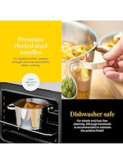 Good Food Stainless Steel Casserole Pan with Tempered Glass Lid - Image 5 of 10