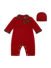 Emile Et Rose Kat Knitted All-In-One with Pretty Scalloped Hems and Hat - Image 1 of 5