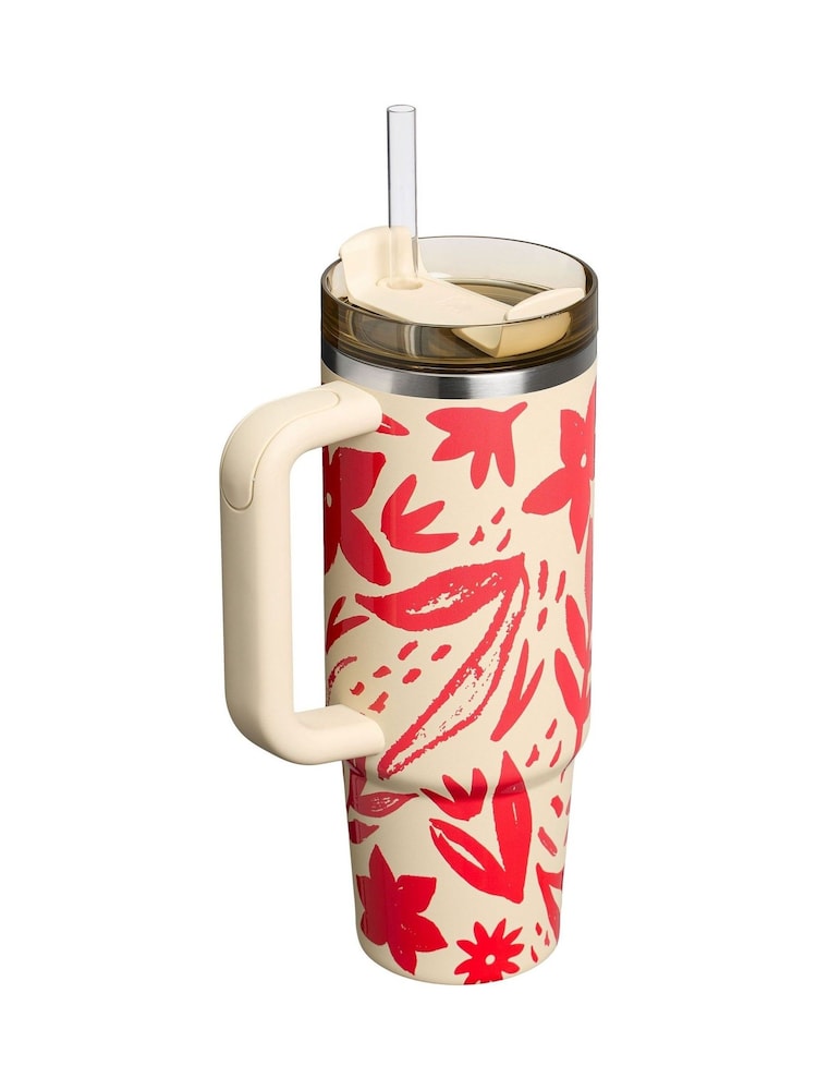 Stanley Resort Floral Quencher H2.0 Flow State Tumbler 0.89L Water Bottle - Image 2 of 4 Stanley Resort Floral Quencher H2.0 Flow State Tumbler 0.89L Water Bottle - Image 2 of 4