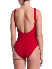 Rot - Nike Textured Scoop Neck Swimsuit - Bild 2 von 4