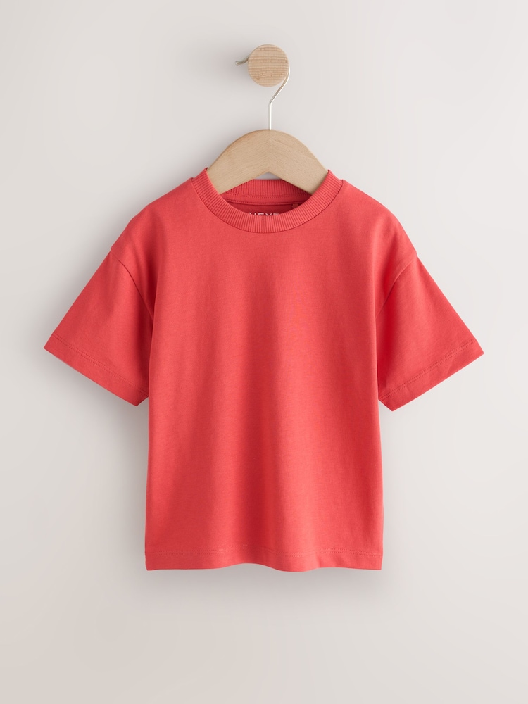 Red Short Sleeve Plain T-Shirt (3mths-7yrs) - Image 1 of 4 Red Short Sleeve Plain T-Shirt (3mths-7yrs) - Image 1 of 4