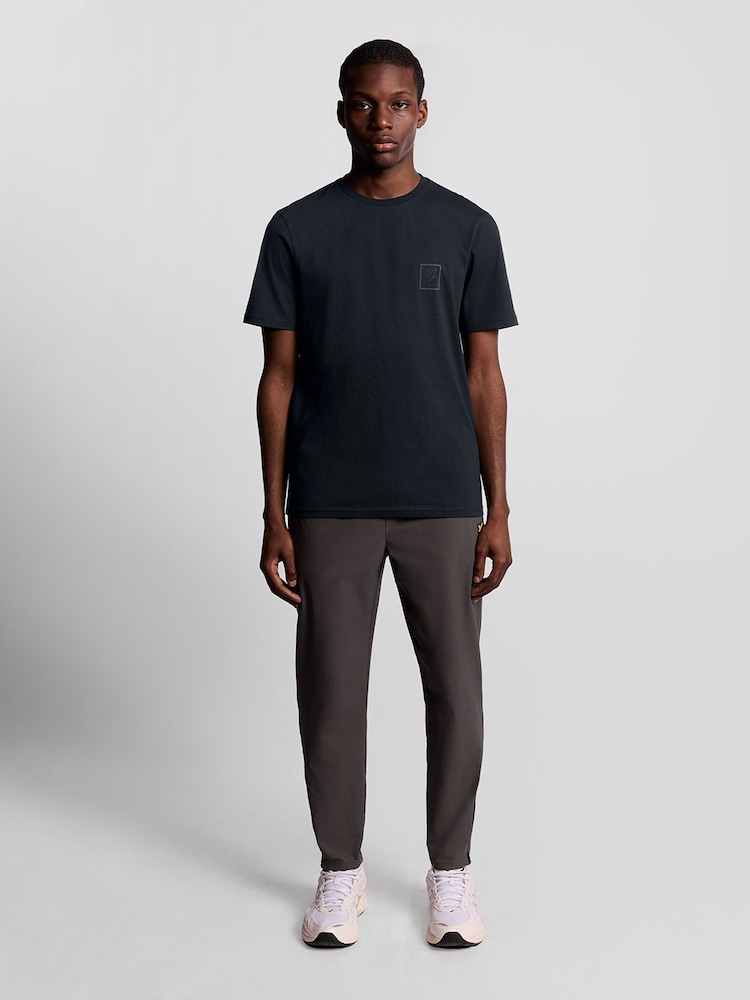 Lyle & Scott Blue Rubberised Logo Graphic Print T-Shirt - Image 2 of 5 Lyle & Scott Blue Rubberised Logo Graphic Print T-Shirt - Image 2 of 5
