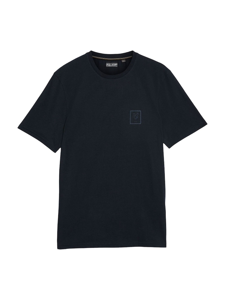 Lyle & Scott Blue Rubberised Logo Graphic Print T-Shirt - Image 5 of 5 Lyle & Scott Blue Rubberised Logo Graphic Print T-Shirt - Image 5 of 5