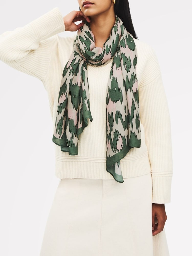 Radley Brown Print Scarf - Image 3 of 3 Radley Brown Print Scarf - Image 3 of 3