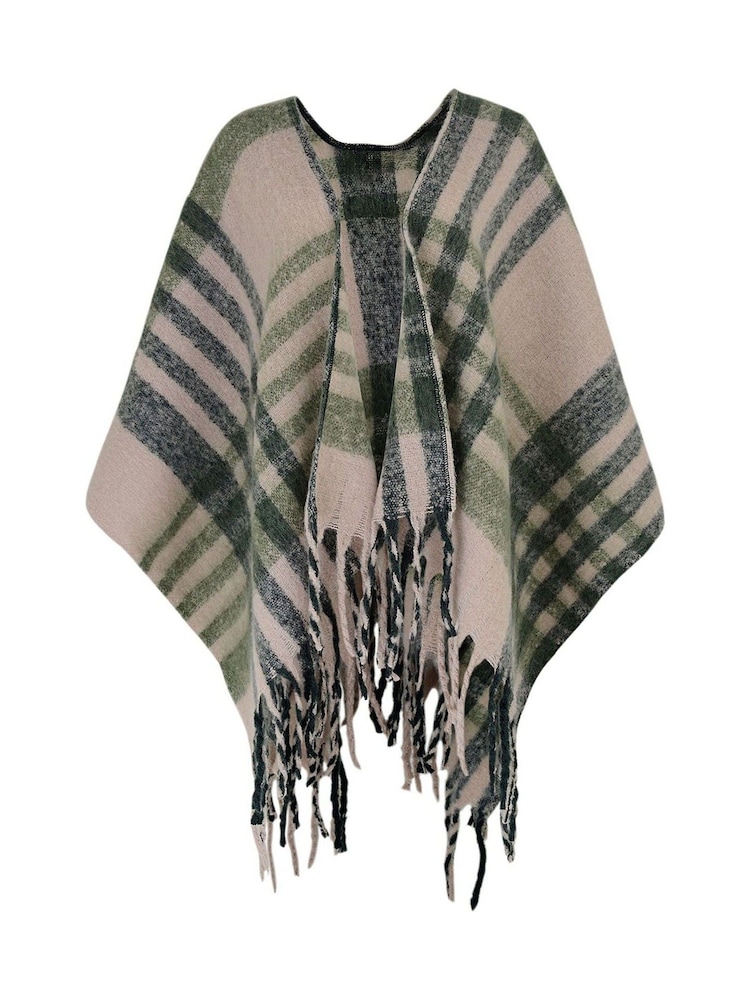 Radley Check Brown Poncho - Image 1 of 2 Radley Check Brown Poncho - Image 1 of 2