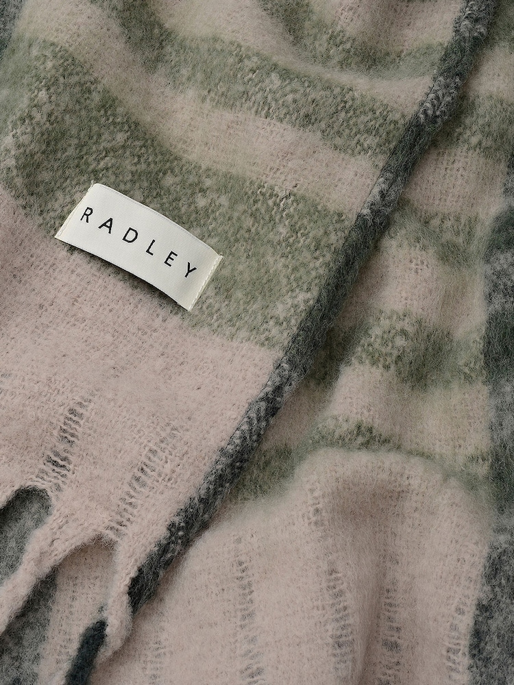 Radley Check Brown Poncho - Image 2 of 2 Radley Check Brown Poncho - Image 2 of 2