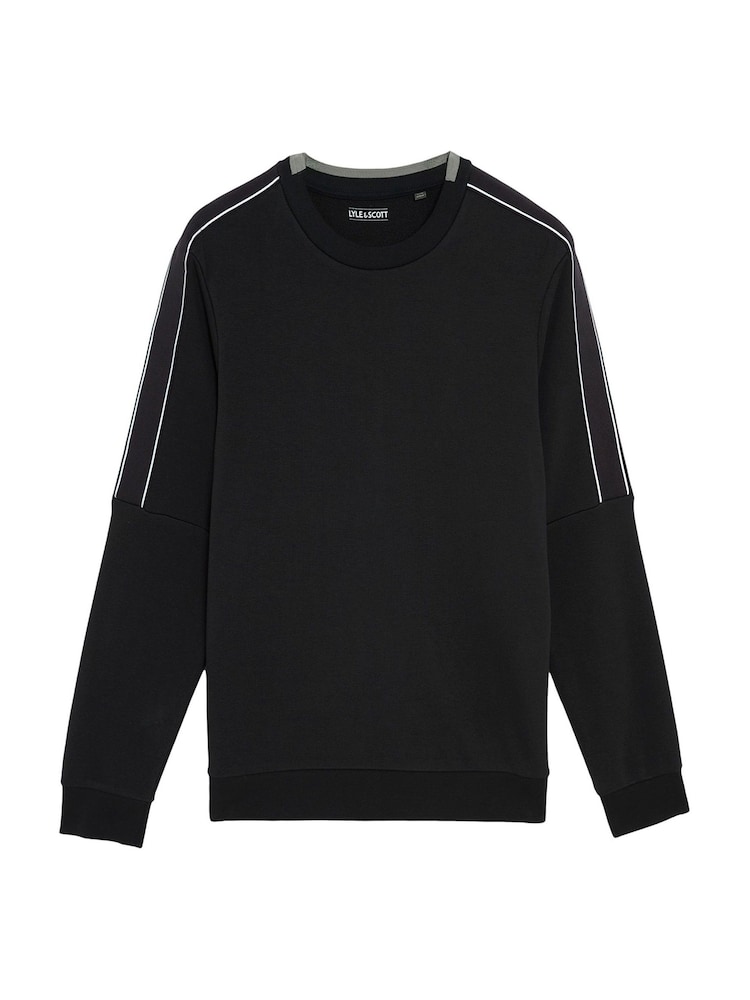 Lyle & Scott Black Tape Crew Neck Sweatshirt - Image 1 of 1