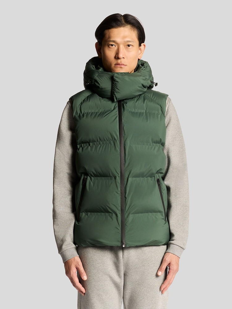 Lyle & Scott Green Welded Puffer Gilet - Image 1 of 5