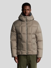 Lyle & Scott Brown Square Wadded Cocoon Jacket - Image 1 of 5