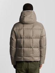 Lyle & Scott Brown Square Wadded Cocoon Jacket - Image 3 of 5