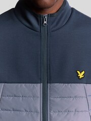 Lyle & Scott Blue Sports Fleece Hybrid Gilet - Image 3 of 7