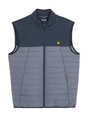 Lyle & Scott Blue Sports Fleece Hybrid Gilet - Image 5 of 7