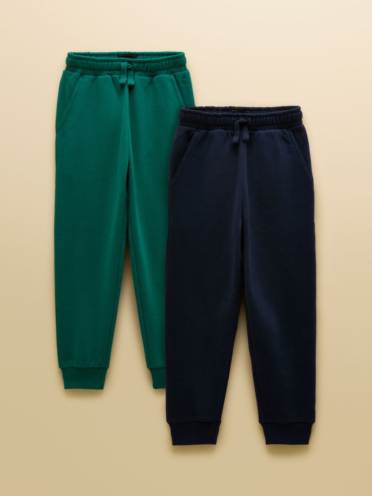 Joules Navy & Teal Kids' 2 Pack Joggers - Image 1 of 7
