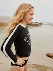 Black/White Graphic Sunsafe Suit (3-16yrs) - Image 3 of 10