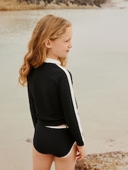 Black/White Graphic Sunsafe Suit (3-16yrs) - Image 4 of 10
