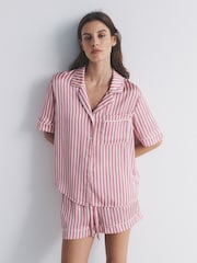 The Set 2 Pack Satin Pyjama Shirt And Shorts Set - صورة 3 من 6
