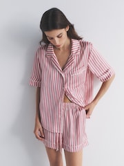 The Set 2 Pack Satin Pyjama Shirt And Shorts Set - صورة 4 من 6