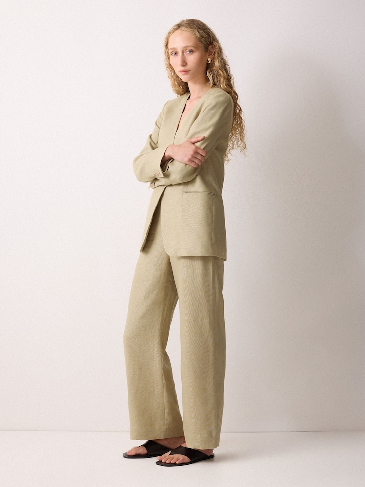 Jigsaw Cream Irish Linen Sailor Trousers - Image 5 of 5 Jigsaw Cream Irish Linen Sailor Trousers - Image 5 of 5