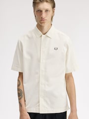Fred Perry White Pocket Detail Short Sleeve Shirt - Image 1 of 6