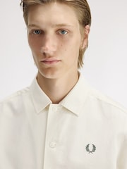 Fred Perry White Pocket Detail Short Sleeve Shirt - Image 3 of 6