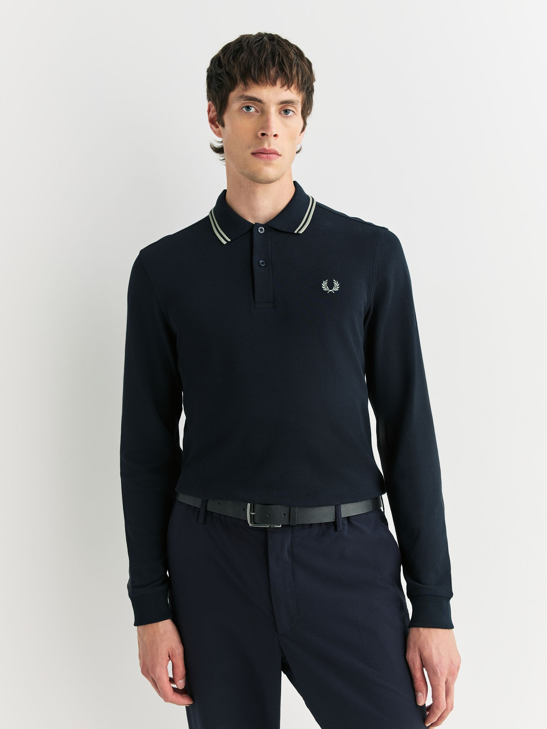 Buy Fred Perry Black Sleeve Twin Tipped Polo Shirt from Next Canada