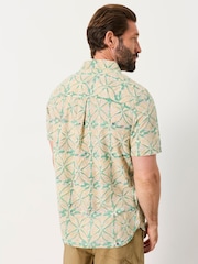 FatFace Green Short Sleeve Indian Hand Printed Kalamkari Shirt - Image 2 of 5