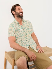 FatFace Green Short Sleeve Indian Hand Printed Kalamkari Shirt - Image 4 of 5