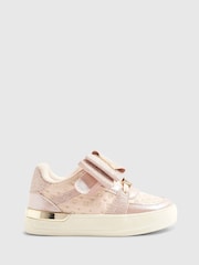 River Island Pink Bow Glitter Trainers - Image 1 of 5