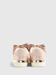 River Island Pink Bow Glitter Trainers - Image 2 of 5