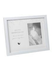 Widdop White Amore Silver Anniversary Frame 4" x 6 - Image 3 of 3