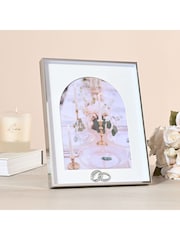 Widdop Silver Amore Box Arch Photo Frame with Rings 6" x 8 - Image 1 of 5