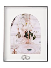 Widdop Silver Amore Box Arch Photo Frame with Rings 6" x 8 - Image 2 of 5