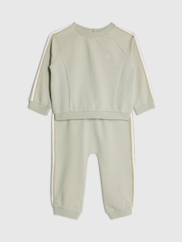 River Island Green Baby Textured Sweat Set - Image 1 of 5