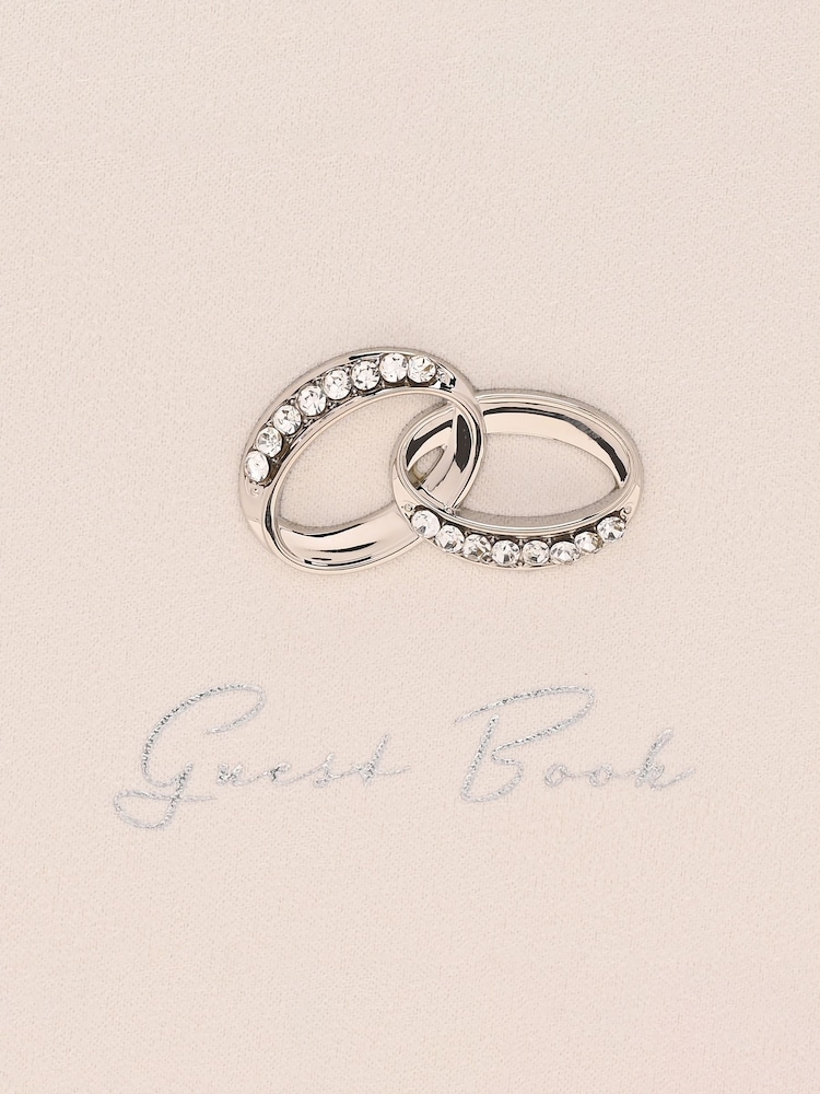 Widdop Ivory Amore Guest Book with Silver Rings 40 Pages - Image 2 of 6