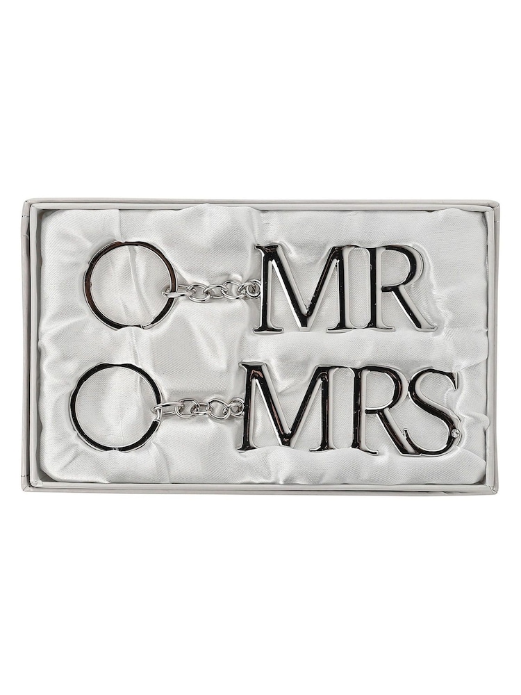Widdop Set of 2 Silver Amore Silverplated Keyrings 'Mr & Mrs' - Image 2 of 3 Widdop Set of 2 Silver Amore Silverplated Keyrings 'Mr & Mrs' - Image 2 of 3