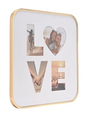 Widdop Gold Love Collage Frame Holds 4 Photos - 16" x 16 - Image 2 of 3