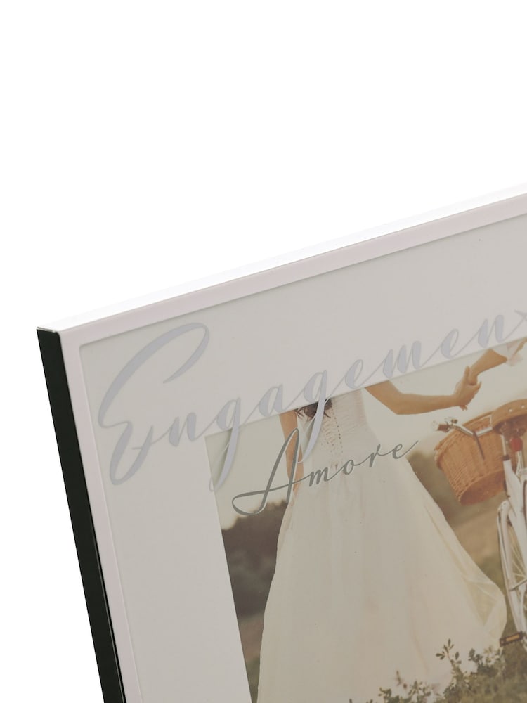 Widdop Silver Amore Frame Mirror Script 6 x 4 Engagement - Image 4 of 4