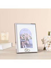 Widdop Silver Amore Box Arch Photo Frame with Rings 4" x 6 - Image 1 of 5