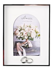 Widdop Silver Amore Box Arch Photo Frame with Rings 4" x 6 - Image 3 of 5