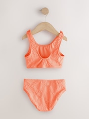 Orange Floral Texture Bikini (3-16yrs) - Image 2 of 4