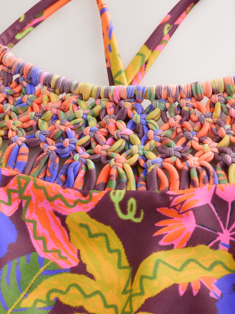 Orange Tropical Macrame Bikini (3-16yrs) - Image 11 of 11