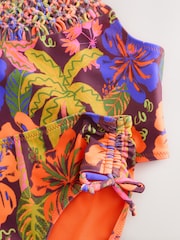 برتقالي شكل استوائي - بيكيني مكرمية (3-16من عمر سنة إلى سنتين) - صورة 3 من 4