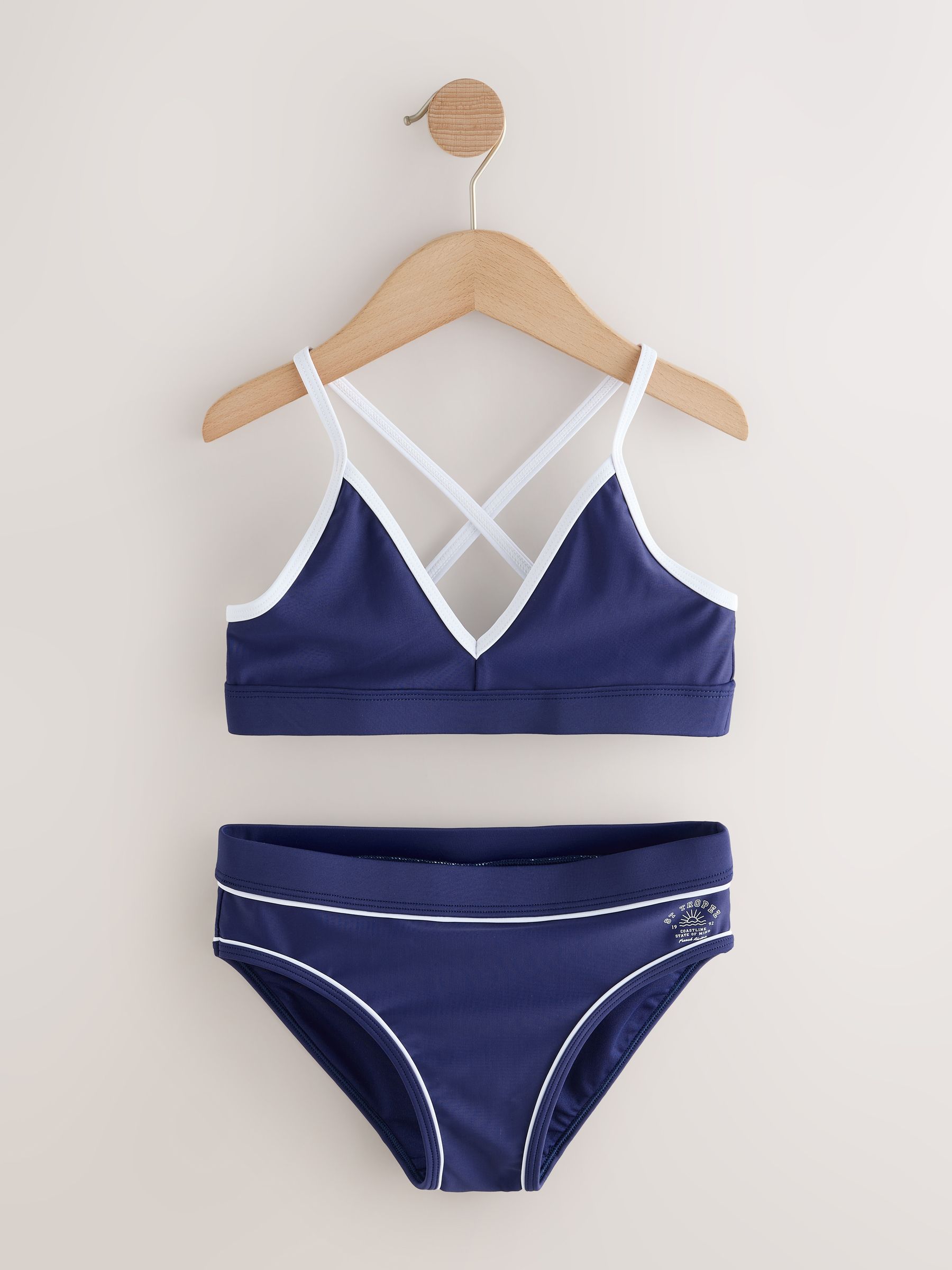 Buy Navy Sports Triangle Bikini (8-16yrs) from Next USA